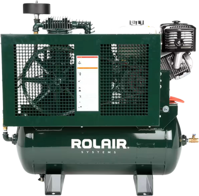 Rolair 13GR30HK30 Air Compressor Truck Mount Stationary 30 gal. Gas 13 HP Honda GX390 Engine Two-Stage Pump New