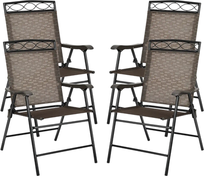 Costway Set of 4 Patio Folding Chairs 69125308 New
