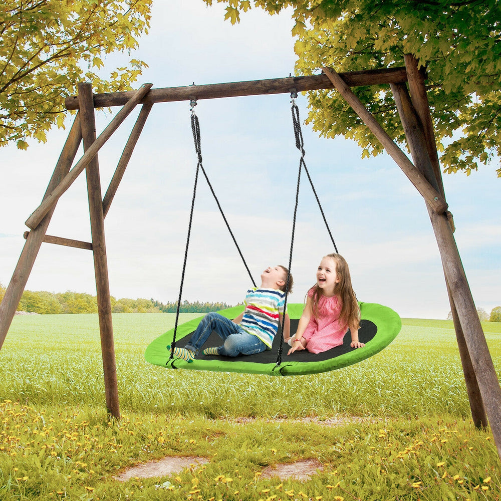 60 Inch Saucer Surf Outdoor Adjustable Swing Set-Green - Gallery View 1 of 11