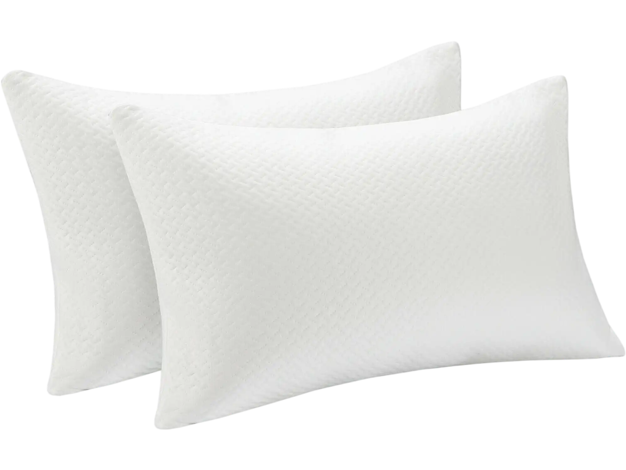 Costway Set of 2 Shredded Memory Foam Bed Pillows Bamboo Cooling Cover 28