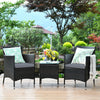 3 Pcs Outdoor Rattan Wicker Furniture Set-Gray - Gallery View 1 of 13