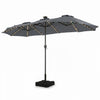 13 FT Double-Sided Patio Umbrella with 108 LED Lights and Base Included-Gray - Gallery View 1 of 2