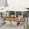 13 FT Large Patio Umbrella Outdoor Double-Sided Table Market Umbrella with Crank Handle-Beige - Gallery View 1 of 10