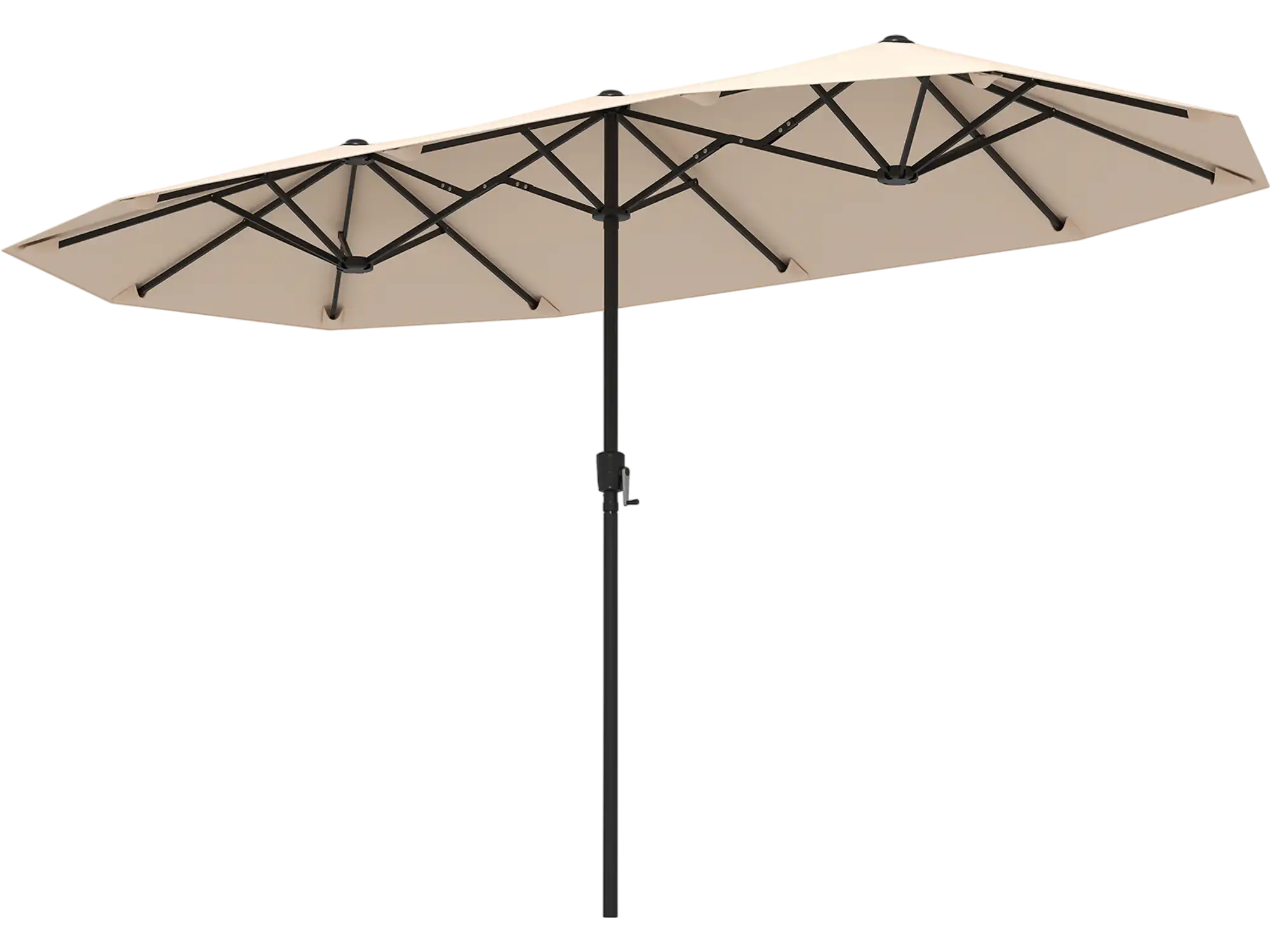 Costway 13' Large Patio Outdoor Double-Sided Market Umbrella w/ Crank Handle 473189652 New