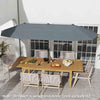 13 FT Large Patio Umbrella Outdoor Double-Sided Table Market Umbrella with Crank Handle-Gray - Gallery View 1 of 10
