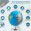 13-inch illuminated world globe with 720° rotation, featuring colorful geographic details for educational use and.