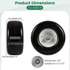 13 x 6.50-6 flat free tire with solid rubber construction, 440 lb capacity, suitable for riding mowers and garden carts.