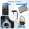14000 BTU smart portable AC features removable filters, 4 wheels for easy movement, and quiet 47 dB operation for comfort.