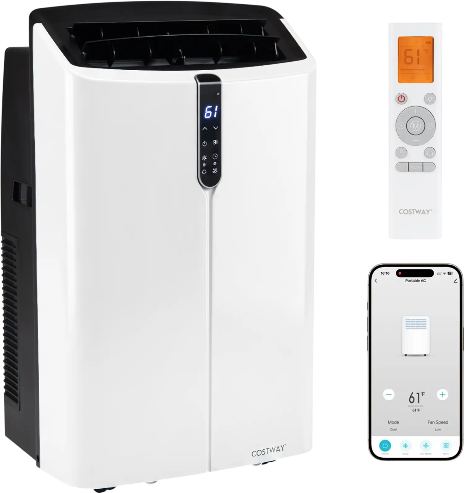 Costway 14000 BTU Smart Portable Air Conditioner APP Voice Control 750 Sq.Ft 33529430 New