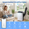 Portable 14000 BTU air conditioner in black with WiFi control, 3-in-1 functionality, and 24H timer for year-round comfort.
