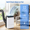 14000 BTU WiFi enabled portable air conditioner with dehumidifier, ideal for cooling up to 750 sq. ft. spaces.