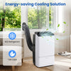 Portable air conditioner with 14000 BTU, R32 refrigerant, and WiFi control for efficient cooling and dehumidifying.
