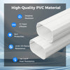 4-inch decorative PVC cover kit made from weather-resistant material, ideal for mini-split and central AC installations.