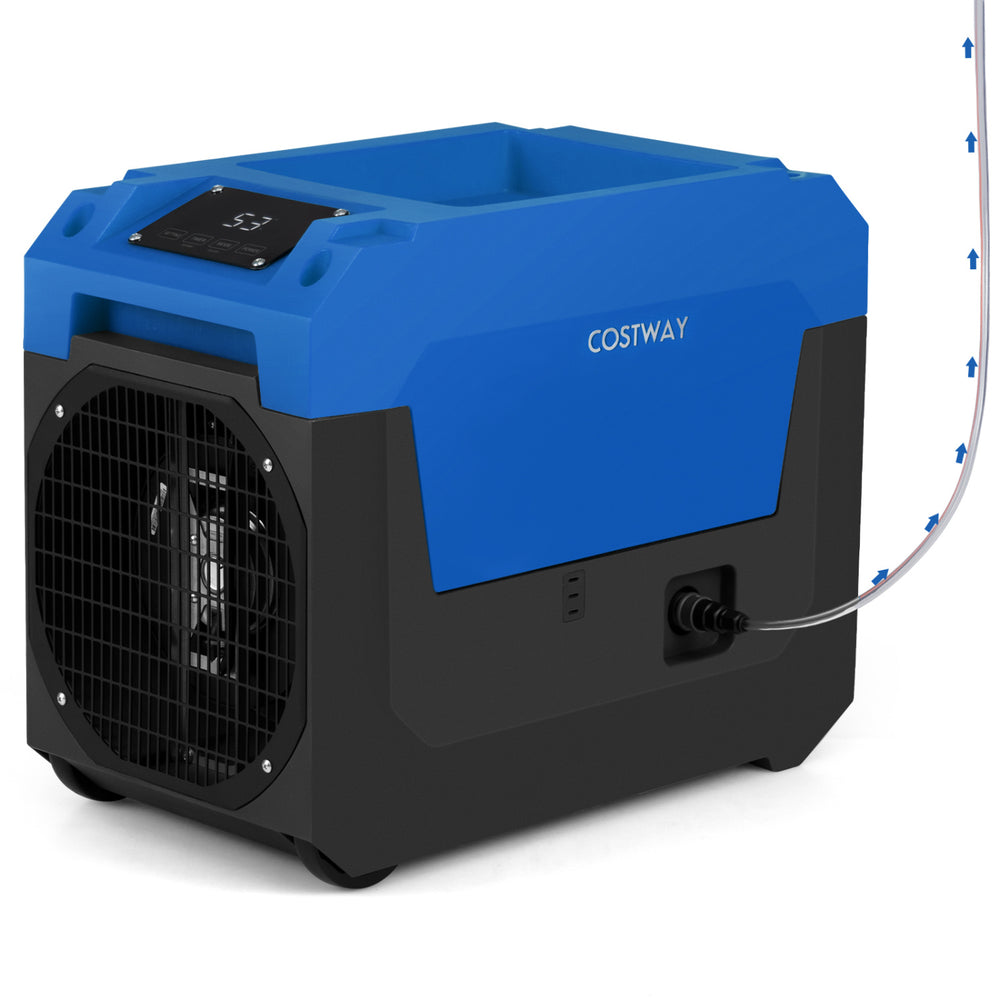 140 Pints Commercial Dehumidifier with Pump and Drain Hose-Blue - Gallery View 1 of 10