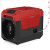 140 pints commercial dehumidifier in red with pump, drain hose, and control panel for large space humidity control.