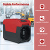140 Pints commercial dehumidifier in red with pump, featuring overflow protection and easy mobility for large spaces.