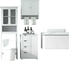 Laundry Room Bundle: Wooden Cabinet,Wall-Mounted Bathroom Storage, Clothe Dryer, Laundry Basket