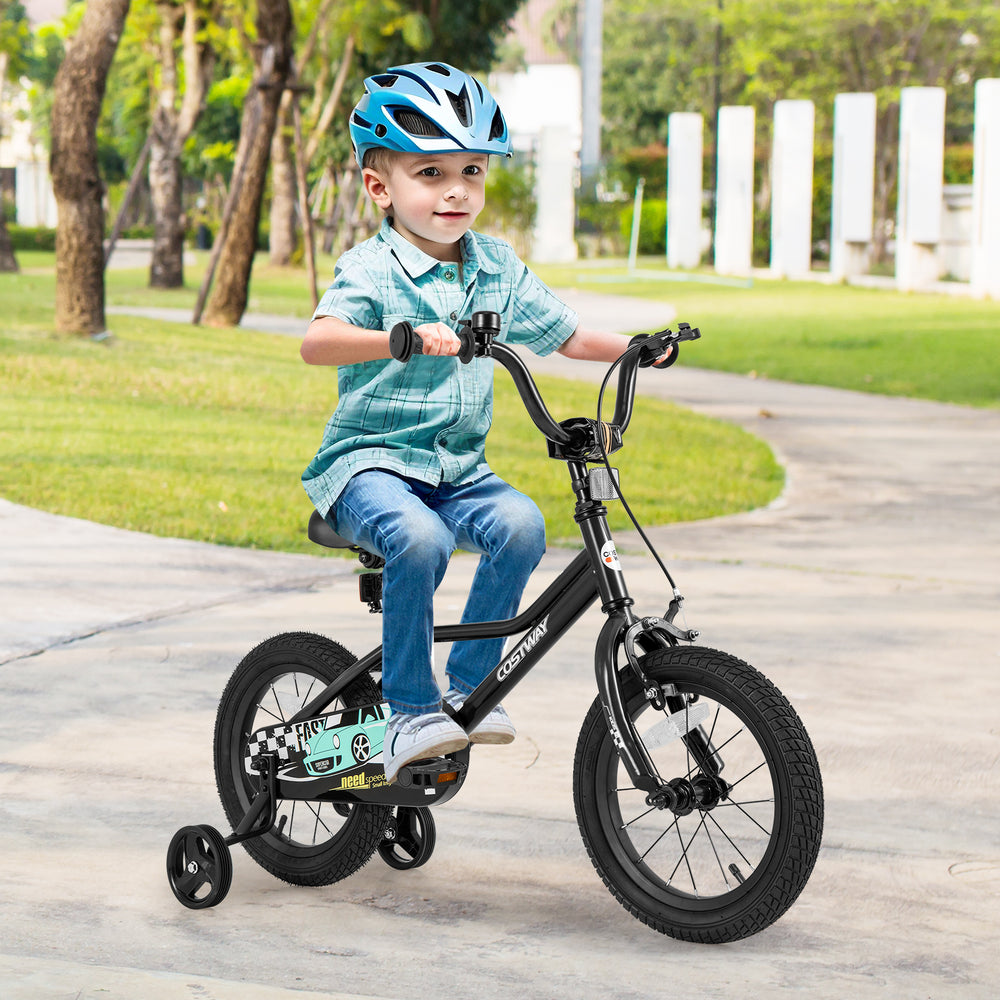 14 Inch Kids Bike Adjustable for 3-5 Years Old with Low-Step Frame - Gallery View 1 of 9