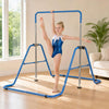 143 lbs Capacity Foldable and Adjustable Kids Gymnastics Bar with 5 Height Levels-Blue - Gallery View 1 of 10