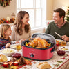 1450W 8 QT Electric Roaster Featuring Self-Basting Lid Holds up to 13.2 LBS Turkey-Red - Gallery View 1 of 10