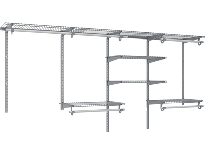 Costway Closet Organizer Storage System Hanging Rod 60813636 New