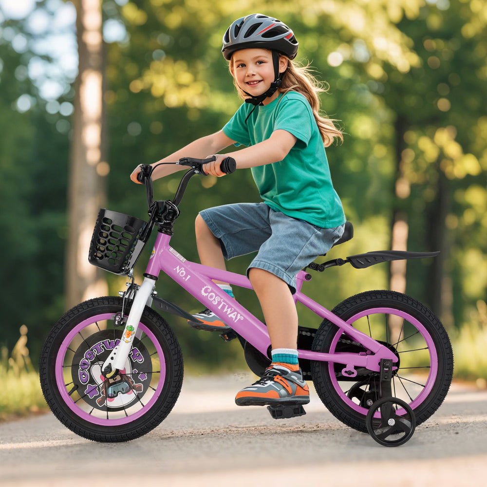 14 Inch Kids Bike for 3-5 Years Old Sport Bicycle with Adjustable Handlebar and Saddle-14 inches - Gallery View 1 of 10