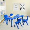 Kids Plastic Rectangular Learn and Play Table-Blue - Gallery View 1 of 12