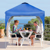 6.6 x 6.6 Feet Outdoor Pop Up Height Adjustable Canopy Tent with Roller Bag-Blue - Gallery View 1 of 12