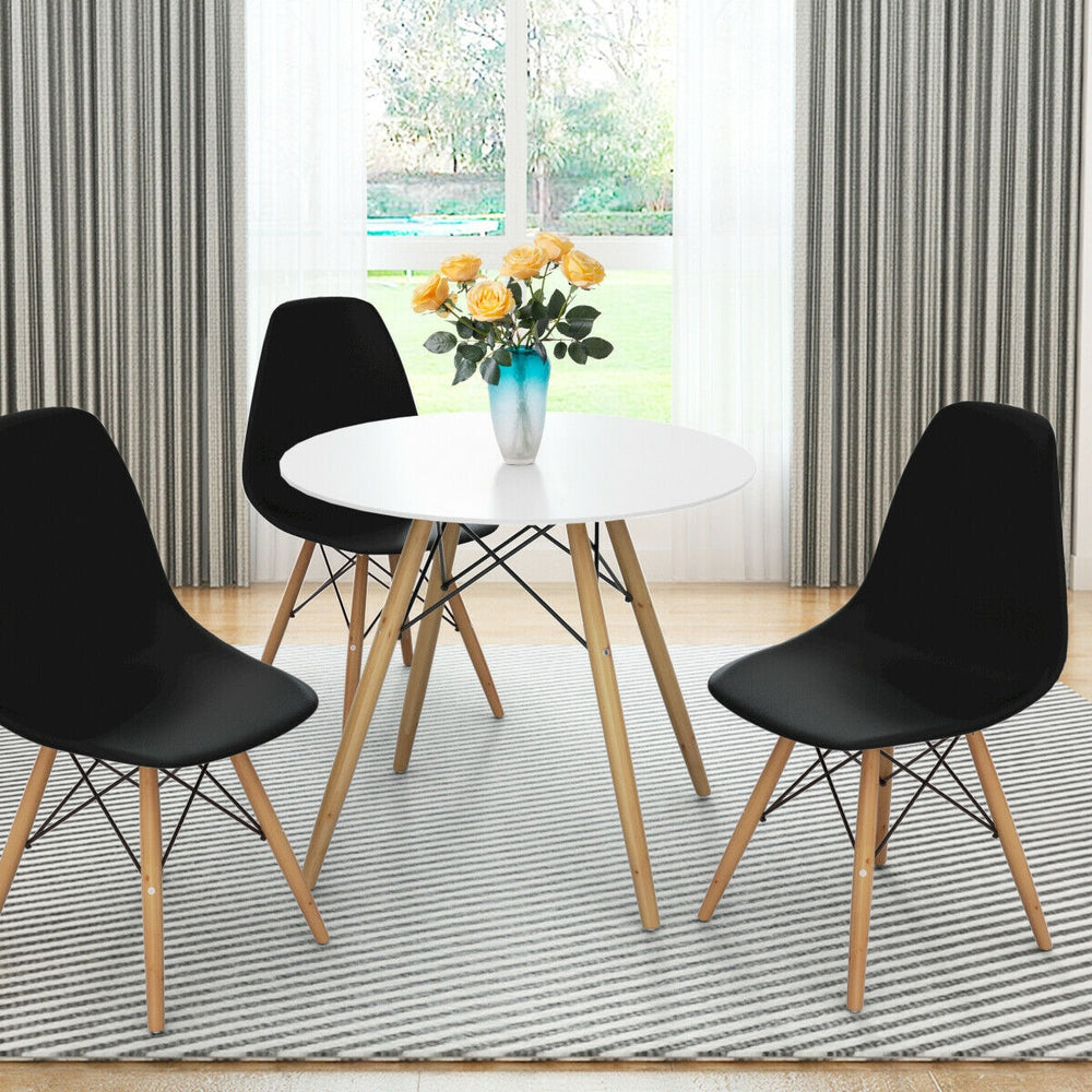 Set of 2 Mid-Century Modern DSW Dining Side Chair-Black - Gallery View 1 of 11