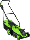 14-inch corded electric lawn mower with a 12-amp motor and 5-position height adjustment for efficient mowing.