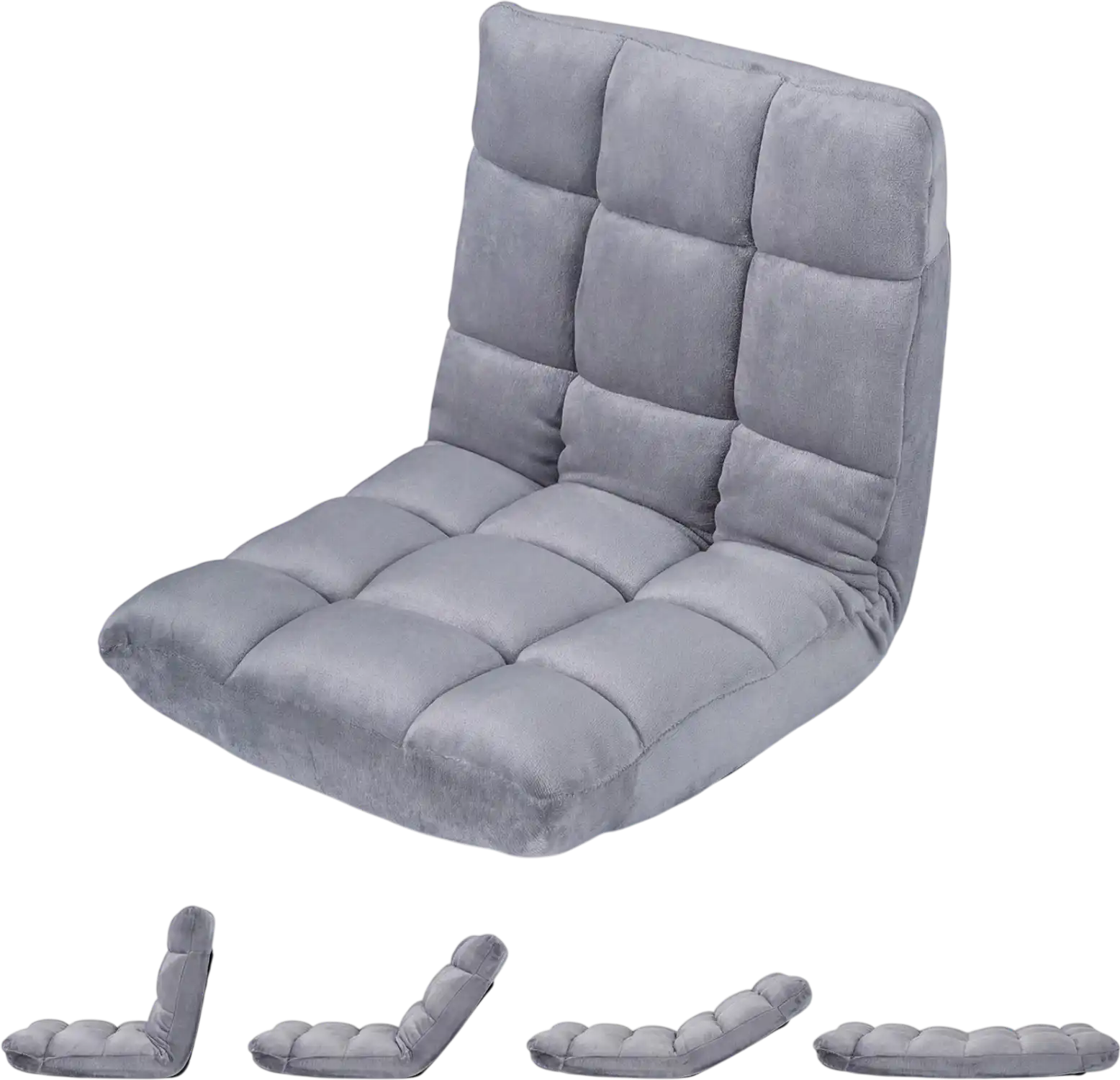 Costway 14-Position Adjustable Cushioned Floor Chair 67542180 New