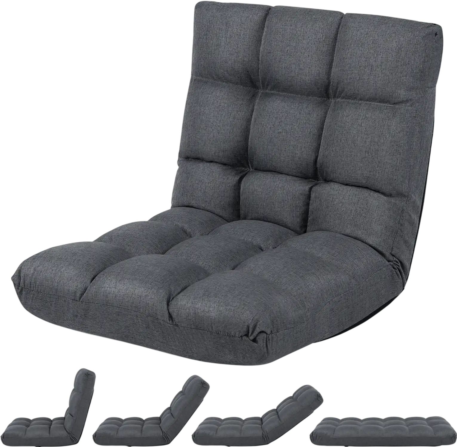 Costway 14-Position Adjustable Floor Chair w/ Back Support 25708331 New
