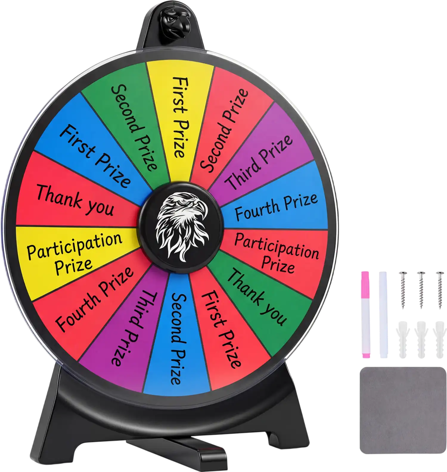 Costway 14-Slot Spin Wheel w/ Blackboard Marker 95441393 New