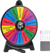 14-slot multicolor spin wheel with customizable sections, designed for parties and events, includes blackboard marker.
