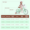 14-inch kids bike with adjustable seat, removable basket, and dual brakes for safe, comfortable riding for ages 3-8.