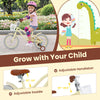 14-inch kids bike with adjustable saddle and handlebar, training wheels, and removable storage basket for ages 3-8.