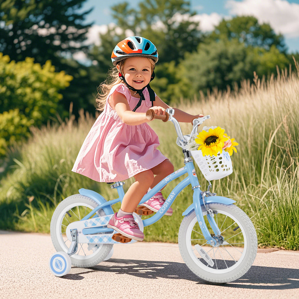 14 Inch Kids Bike with Adjustable Handlebar and Seat for 3-5 Year Old - Gallery View 1 of 9