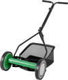 14-inch push lawn mower with 5 steel blades and detachable grass catcher bag for efficient lawn care.