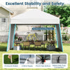 Pop-up canopy tent with white oxford fabric, 2 sidewalls, and slanted legs for stability, ideal for outdoor events.