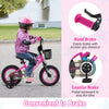 14-inch kids bike with adjustable seat, hand brake, and removable training wheels for children aged 4-5 years old.