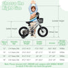 14-inch kids bike with adjustable seat, dual brake system, and removable training wheels for ages 4-5 years.