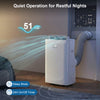 Portable air conditioner with smart WiFi, 15000 BTU, quiet operation at 51dB, ideal for cooling and heating large.