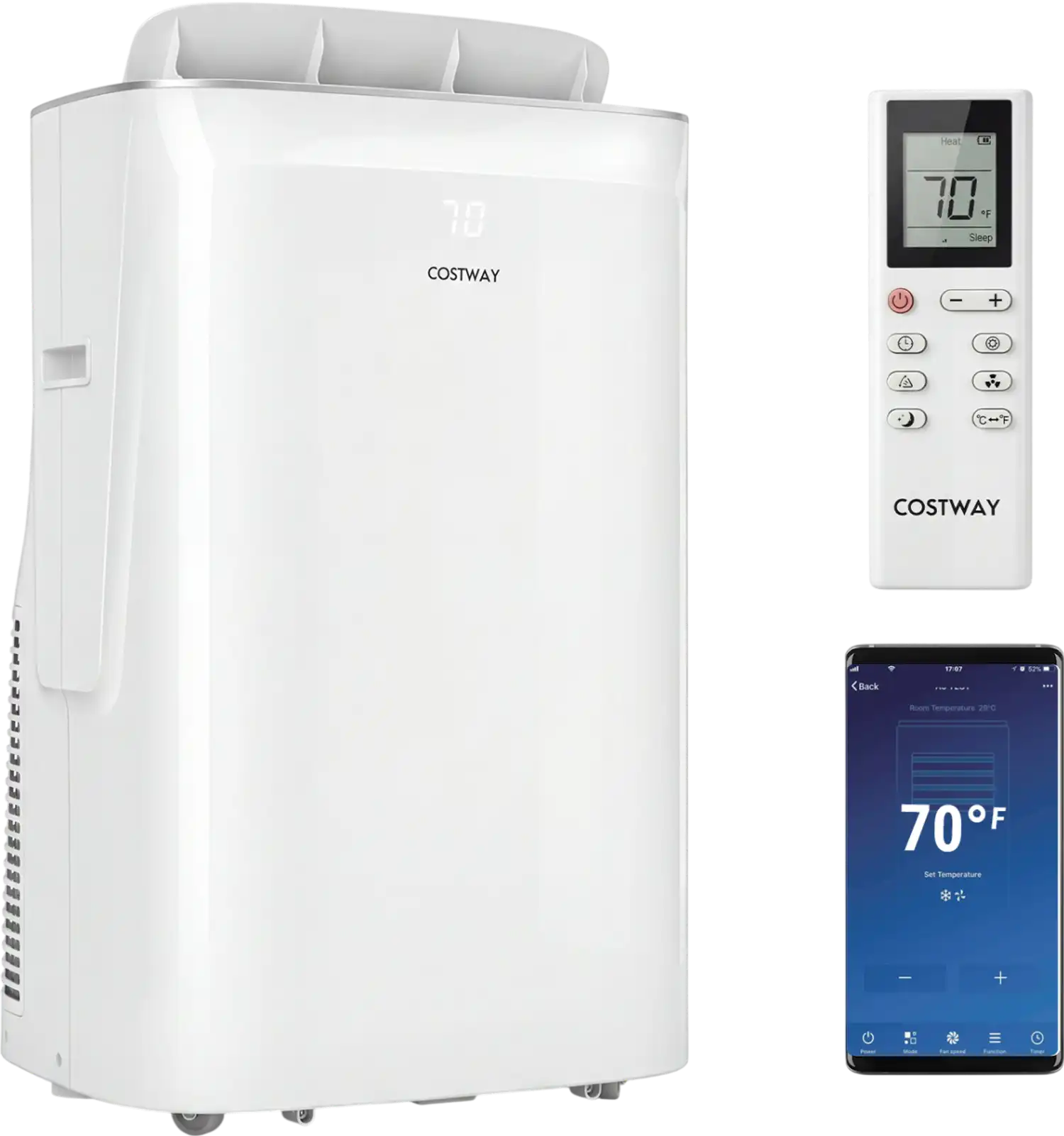 Costway 15000 BTU Inverter Smart WiFi Portable Air Conditioner Heater 79502212 New