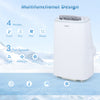 15000 BTU portable air conditioner in white, featuring 4 modes, 3 fan speeds, and WiFi control for efficient cooling.
