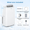 15000 BTU portable air conditioner in white, featuring WiFi control, remote, and window installation kit for versatile.