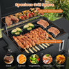 24-inch barrel charcoal grill with 544 sq.in cooking area, featuring adjustable vents and two folding side tables for.