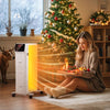 1500W Oil Filled Radiator Heater with Remote Control 3 Modes 24H Timer-White - Gallery View 1 of 11