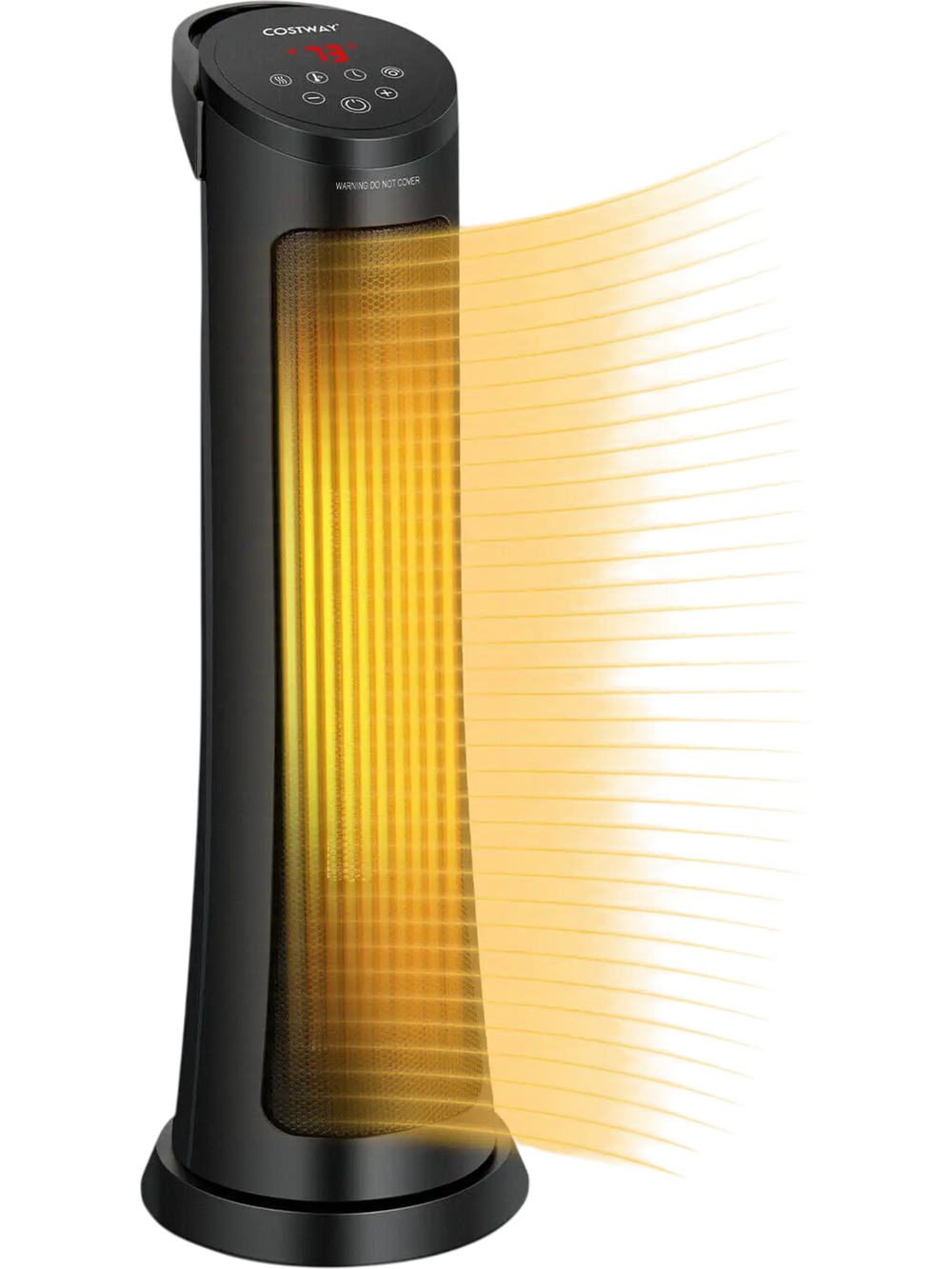 1500W PTC fast heating space heater with remote control, oscillating design, and compact size for versatile indoor use.