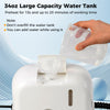 34 oz water tank of the 1500W portable steam cleaner, designed for easy filling during operation and extended cleaning.