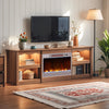 Recessed 23-inch electric fireplace insert with remote control, featuring adjustable flame settings and 1500W heating.